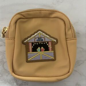 Stoney Clover Lane Tan Pouch with Pink Accents